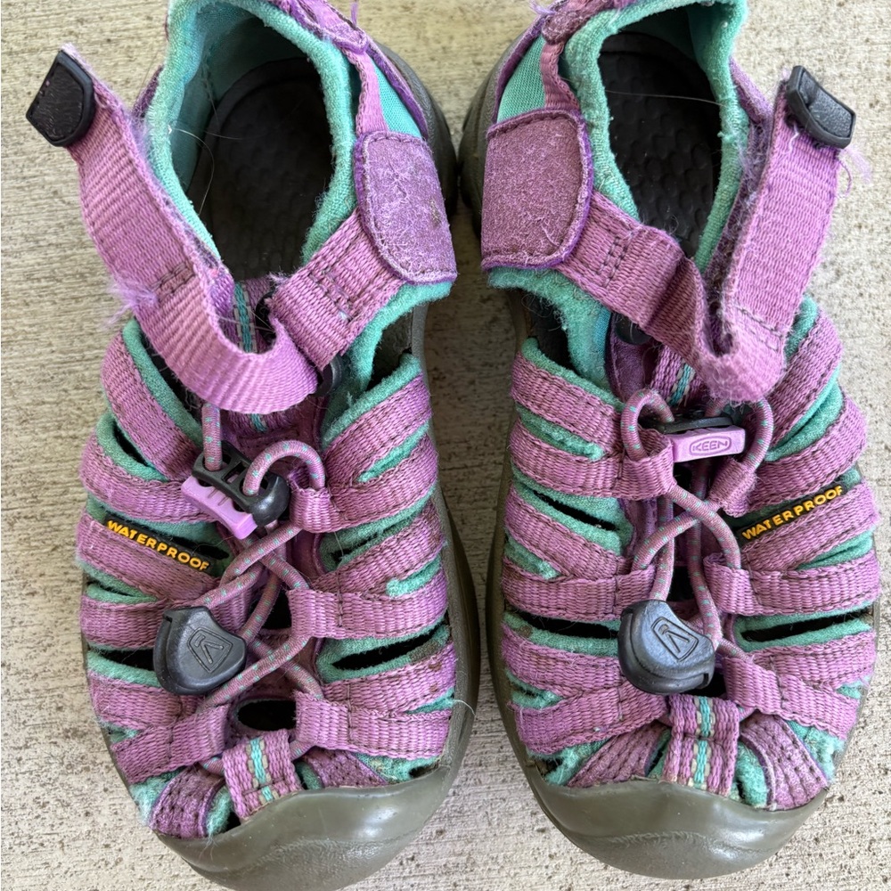 Keen Kids Purple and Green Waterproof Sandals